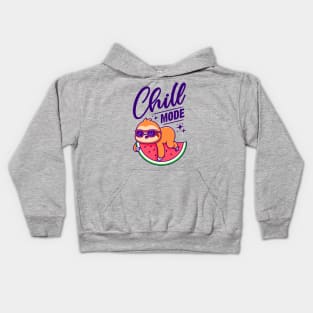 Sloth - Just Chillin - Watermelon Kids Hoodie